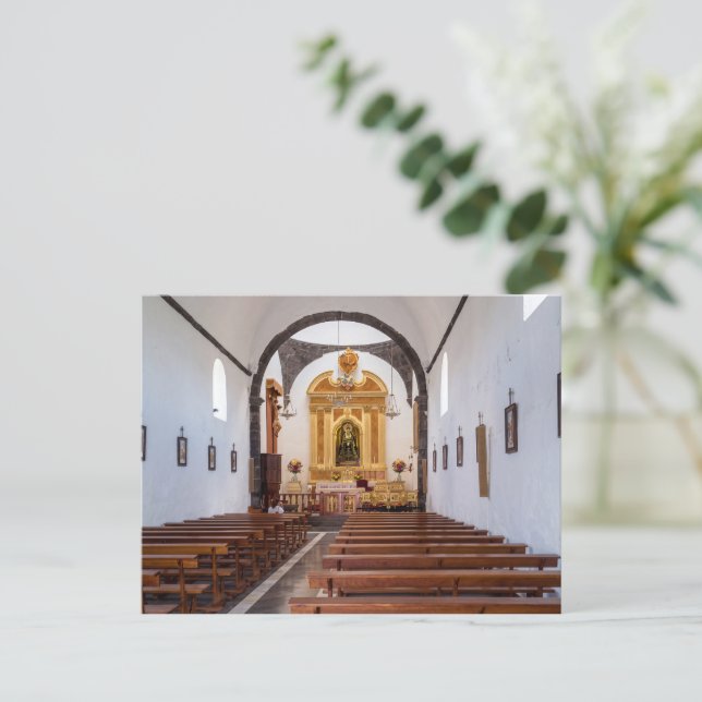 Ermita de los Dolores Interior, Lanzarote Postcard (Standing Front)