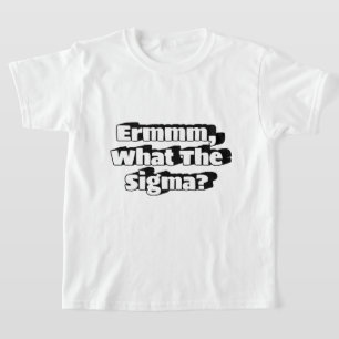 Ermmm, What The Sigma? Boys Tee Shirt.