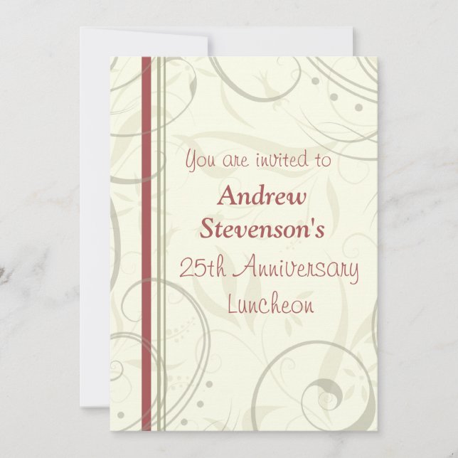 Ermployee Anniversary Luncheon Invitations (Front)