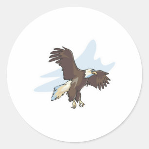 erne bald eagle classic round sticker