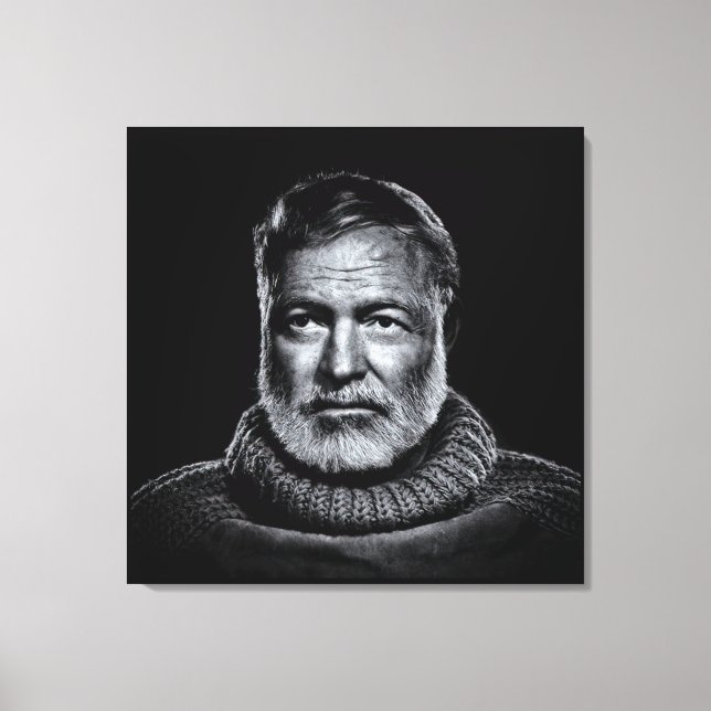 Ernest Hemingway classic portrait  Canvas Print (Front)
