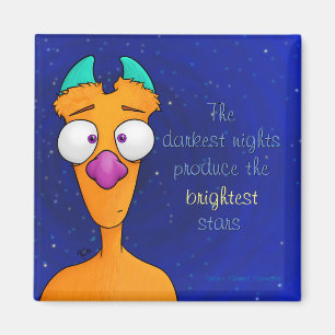 Ernest le monstre, aimant w/quote