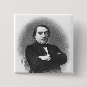Ernest Renan after a photograph by Pierre 2 Inch Square Button