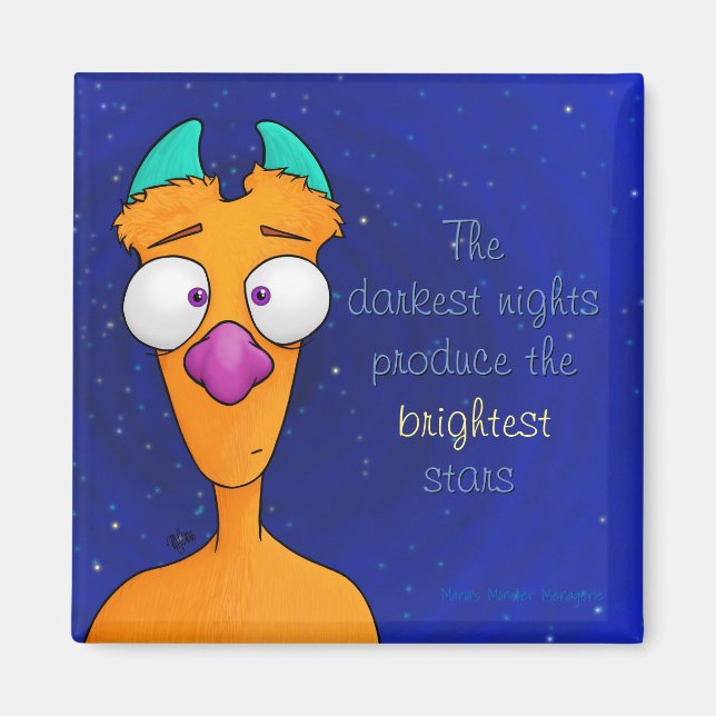 Ernest the Monster, magnet w/quote (Front)