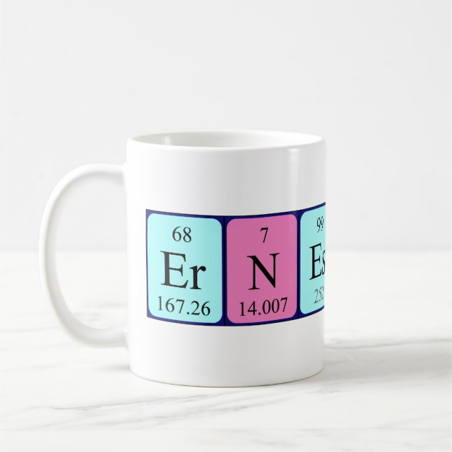 Ernestina periodic table name mug (Left)