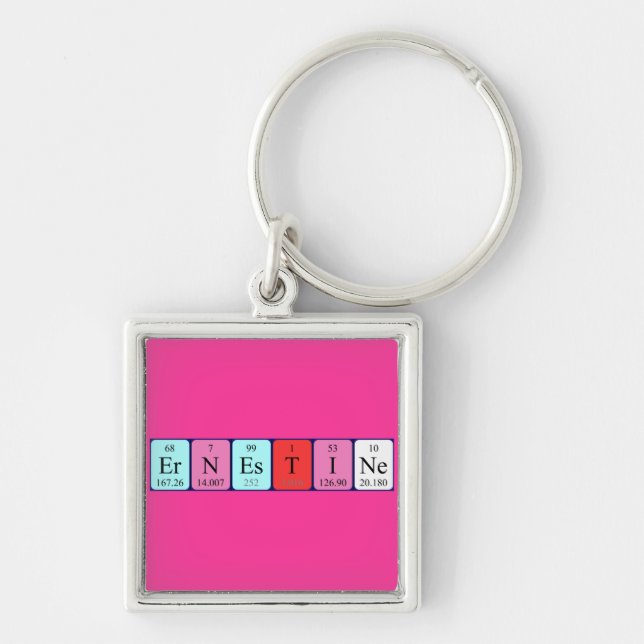 Ernestine periodic table name keyring (Front)