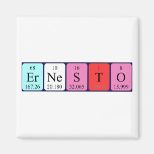 Ernesto periodic table name magnet