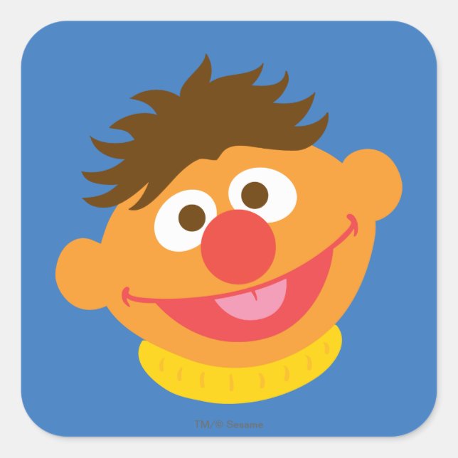 Ernie Face Square Sticker (Front)