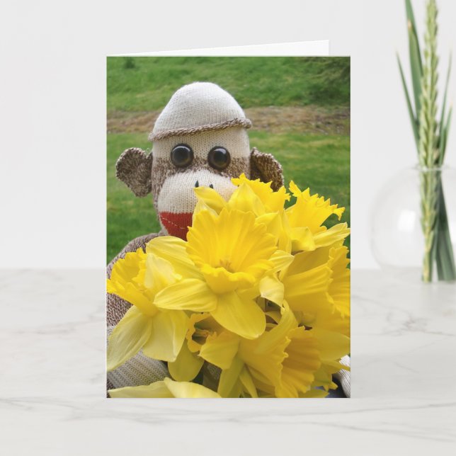 Ernie le carte de remerciements de singe de (Devant)