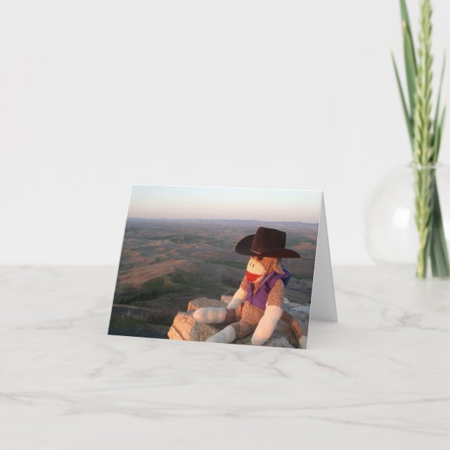 Ernie le Sock Monkey Palouse Washington Carte pour (Devant)