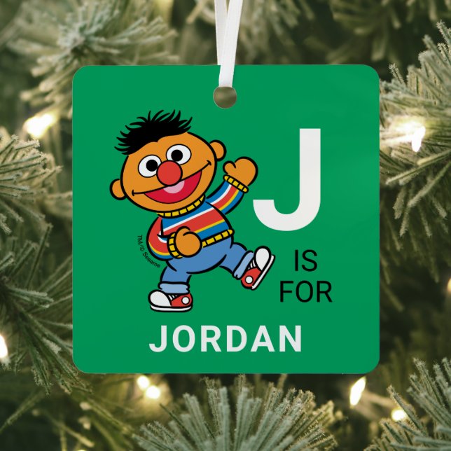 Ernie | Personalized Name with Photo Metal Ornament (Insitu)