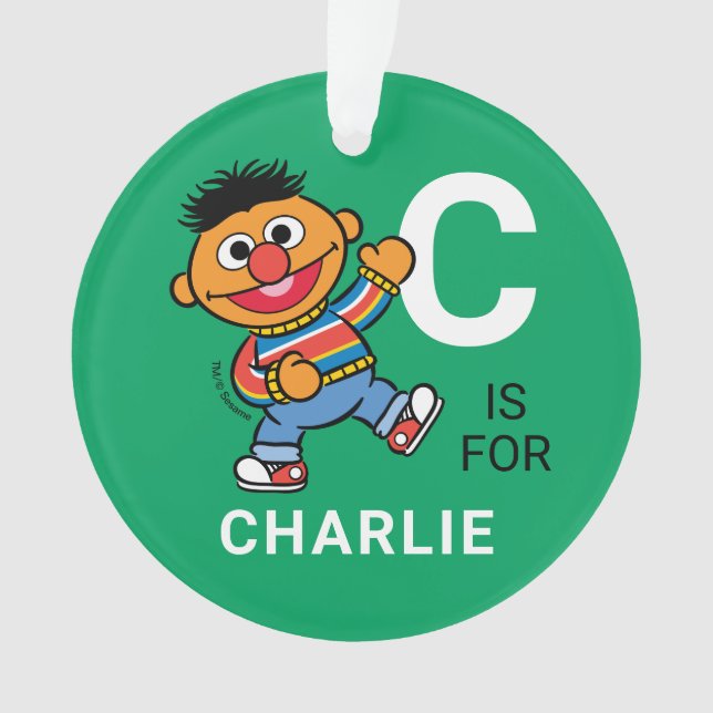 Ernie | Personalized Name with Photo Ornament (Front)