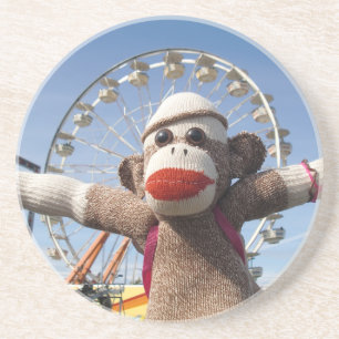 Ernie the Sock Monkey Coaster