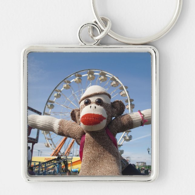 Ernie the Sock Monkey Ferris Wheel Keychain (Front)