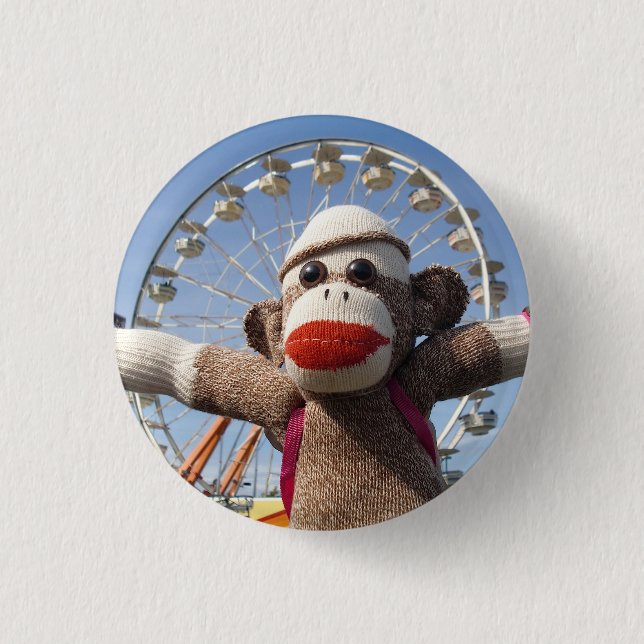 Ernie the Sock Monkey Ferris Wheel Pin (Front)