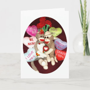 Ernie the Sock Monkey Love Valentine's Day Card