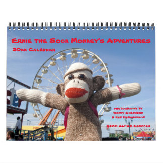 Ernie The Sock Monkey's Adventures  Calendar