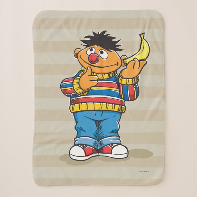 Ernie's Bananas Sherpa Blanket (Front)
