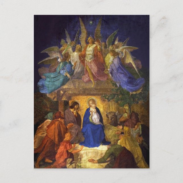 Ernst Deger "Birth of Christ" Flat Greeting Card (Front)