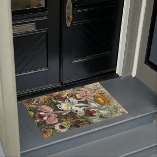 Ernst Haeckel Art Print:Orchidae Oncidiums, tulips Doormat
