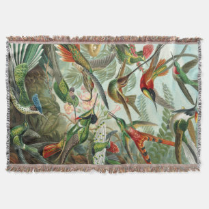 Ernst Haeckel Art Print: Trochilidae Throw Blanket