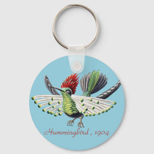 Ernst Haeckel Colourful Hummingbird Nature Art Keychain