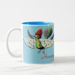 Ernst Haeckel Colourful Hummingbird Nature Art Two-Tone Coffee Mug