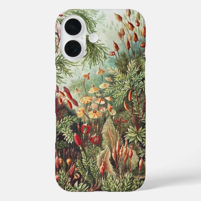 Ernst Haeckel Moss Nature Print Dark Academia Case-Mate iPhone Case (Back)