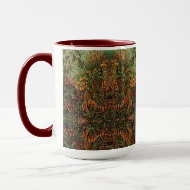 Ernst Haeckel Muscinae vintage illustration Mug (Left)