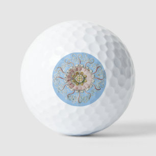 Ernst Haeckel Nautical Pink Jellyfish Medusa Golf Balls