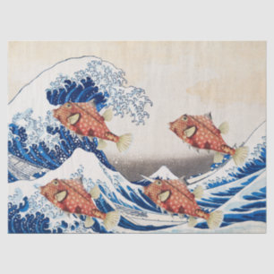 Ernst Haeckel Nautical Red Boxfish Sea Life Tissue Paper