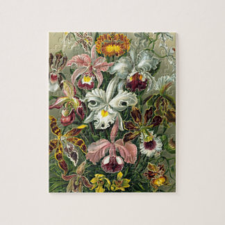 Ernst Haeckel Orchids, Vintage Rainforest Flowers Jigsaw Puzzle