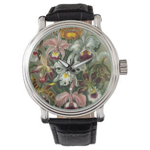 Ernst Haeckel Orchids, Vintage Rainforest Flowers Watch