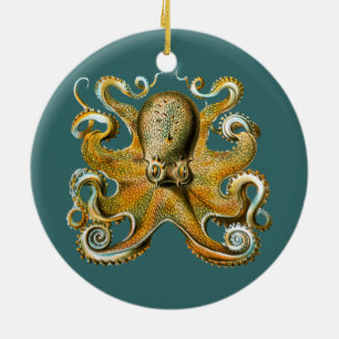 Ernst Haeckel’s Octopus Ceramic Ornament