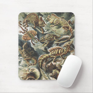 Ernst Haeckel Vintage Reptile Lizard Nature Art Mouse Pad