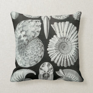 Ernst Haeckel's Ammonites Throw Pillow