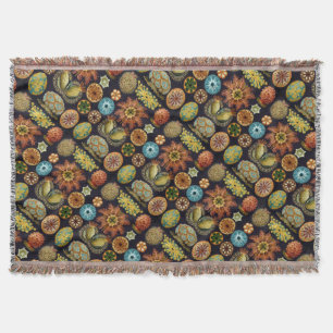 Ernst Haeckel's Oceanic Wonders Throw Blanket