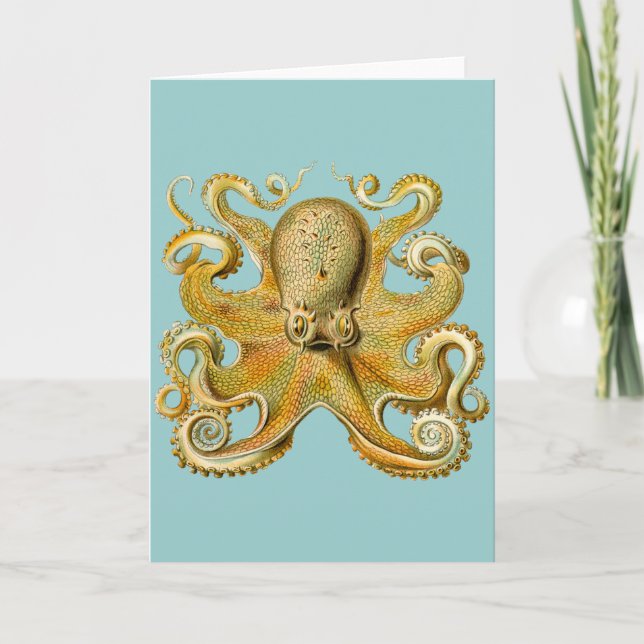 Ernst Haeckel's Octopus Card (Front)