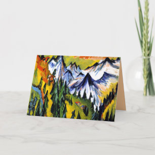 Ernst Kirchner - Berggipfel, famous painting Card