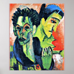 Ernst Kirchner - Double Self-Portrait Poster