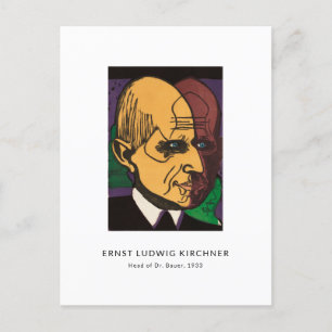 Ernst L. Kirchner - Colourful Portrait Modern Art Postcard