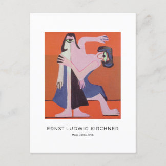 Ernst L. Kirchner - Mask Dance - Colourful Fine Ar Postcard