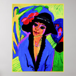Ernst Ludwig Kirchner painting, Portrait of Gerda Poster