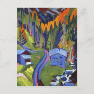 Ernst Ludwig Kirchner - Sertig Path in Summer Postcard