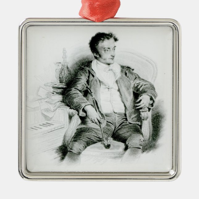 Ernst Theodor Amadeus Hoffmann Metal Ornament (Front)