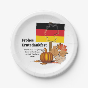 Erntedankfest   German THANKSGIVING Paper Plate