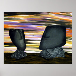 Eroded dream heads, print