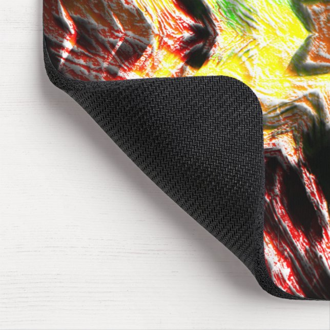 Eroded notch star with virtually worn colouring    mouse pad (Corner)