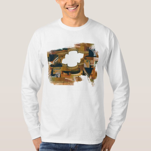 Eroded Stringed Instrument Frame T-Shirt (Front)