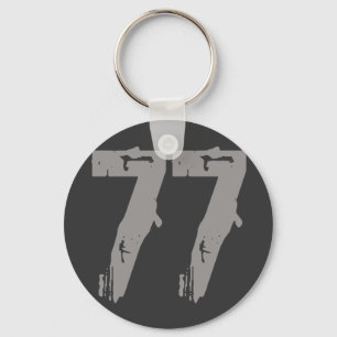 Eroded Style Number 77 Keychain